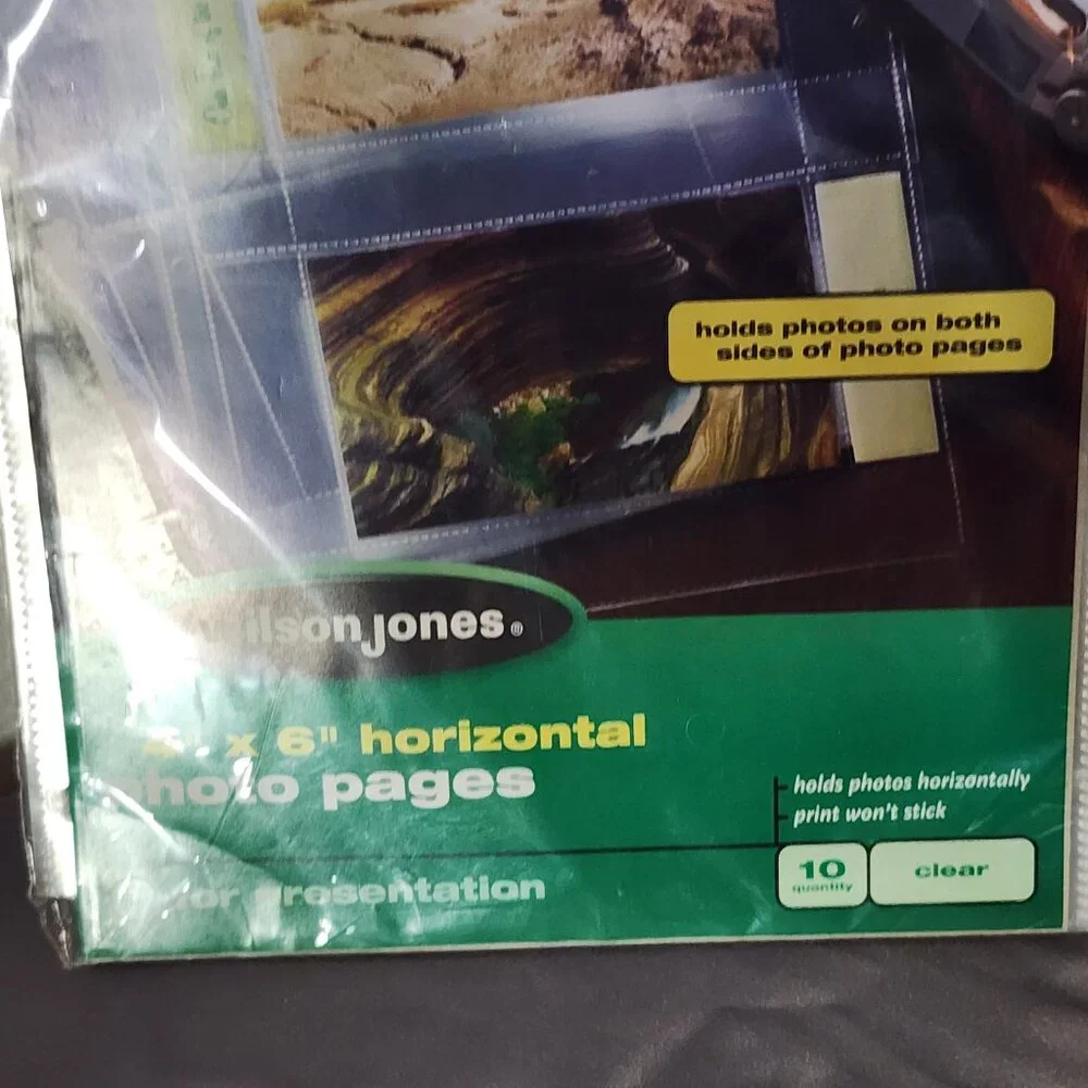 Wilson Jones 10pk Clear Two Sided 4x6 Horizontal Photo Pages for Presentation